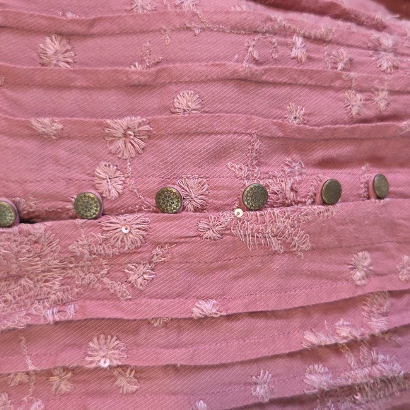 Anthropologie Pilcro embroidered boho button down top Sz M - Picture 8 of 11